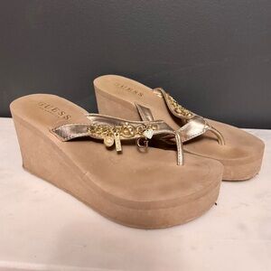Guess Vintage Y2K Foam Charm-Detail Wedges